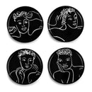 Sketchbook Black CEREAL / SOUP BOWL SET OF 4